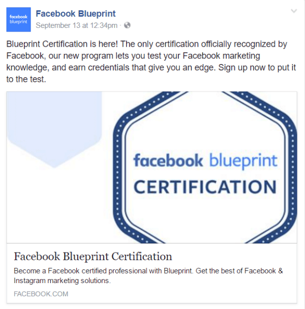 facebook blueprint certification