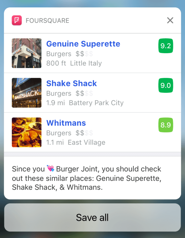 foursquare redesigned app