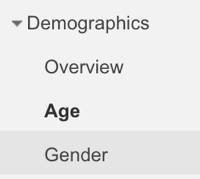 google analytics gender