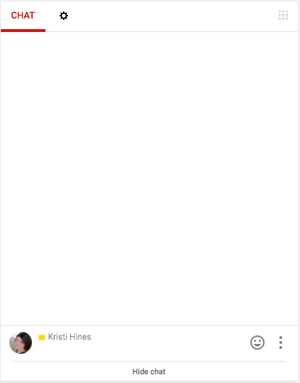 youtube live chat window