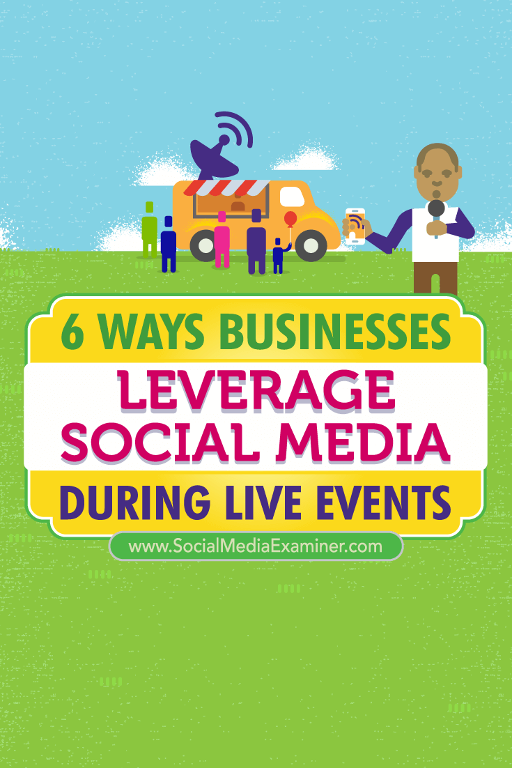 Tips on six ways business have leveraged social media to connect during live events.