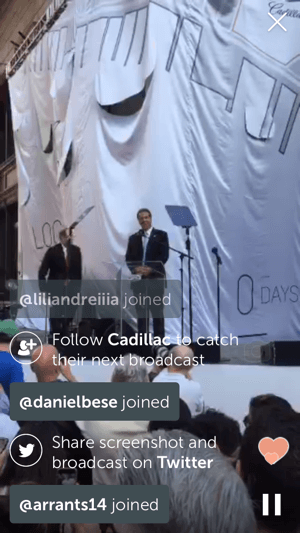 cadillac periscope live video