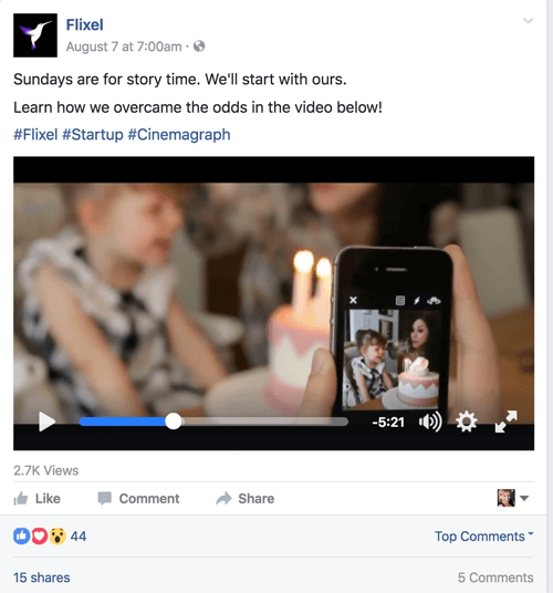flixel facebook video ad