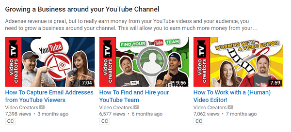 youtube business playlist