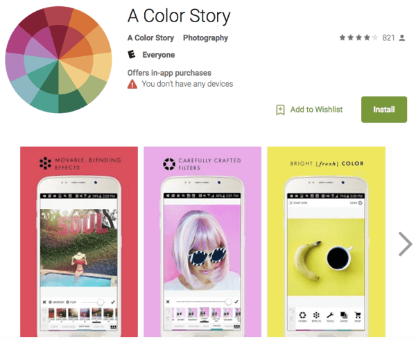 a color story app