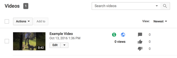 monetized youtube videos display a green dollar sign