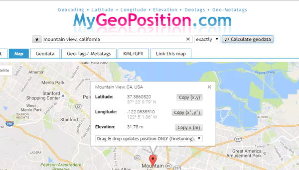 mygeoposition search