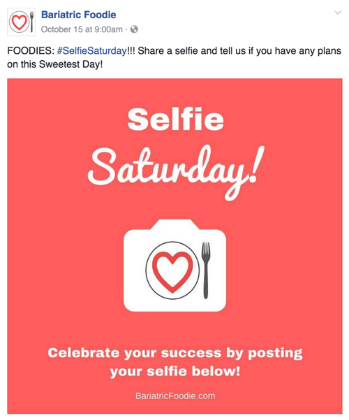 Selfie Samstag Social Post Beispiel