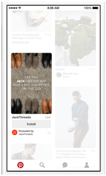 pinterest promoted pin one tap