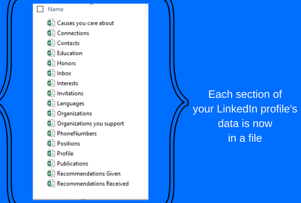 linkedin archive csv files