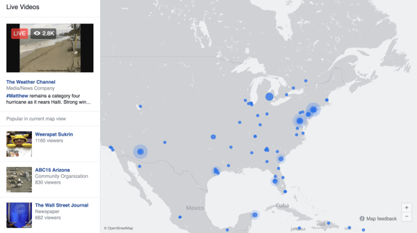 facebook live map