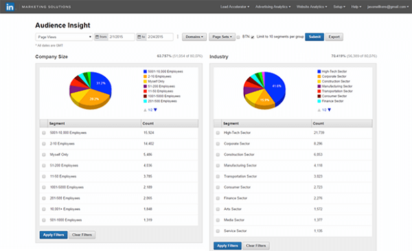 linkedin audience insights