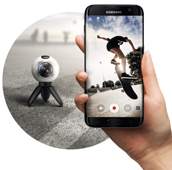 samsung gear 360 with phone