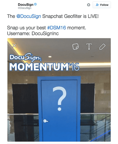 docusign snapchat geofilter