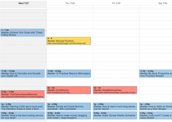 google content calendar