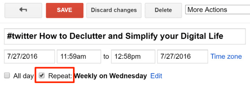 repeat google calendar event