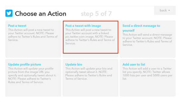 set up ifttt recipe