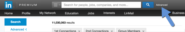 linkedin advanced search