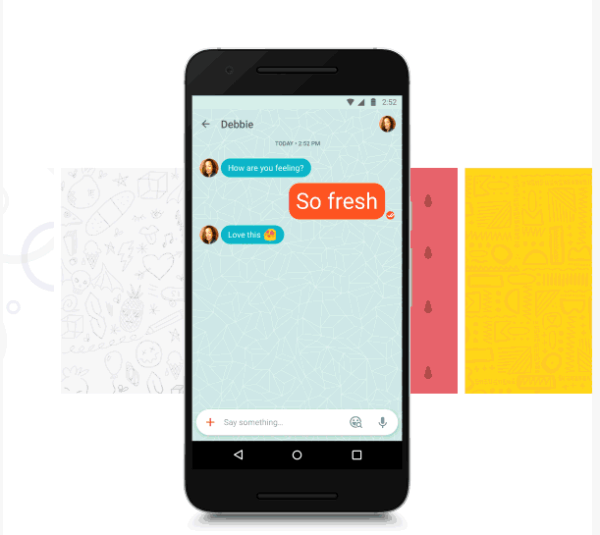 Google Allo added a new feature to make it easier to find and send the perfect emoji or sticker and a range of backgrounds to compliment your style in your chats