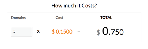 Find out what the cost will be in Modovo.