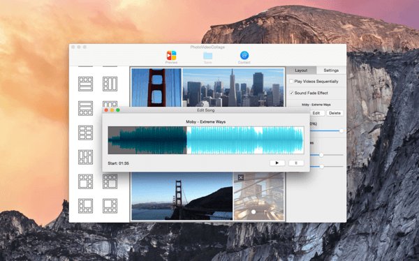 Combine photos, videos, and music with the PhotoVideoCollage app.