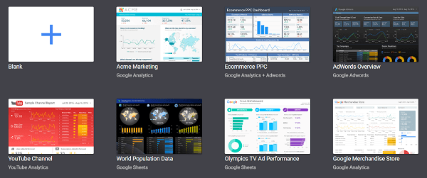 The Google Data Studio enables you to create visual dashboards.