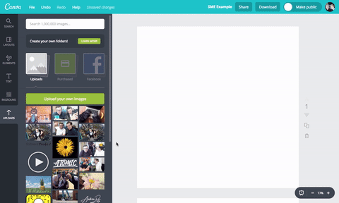 Add a background image to your Canva graphic.