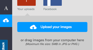 Upload a background image in DesignBold.