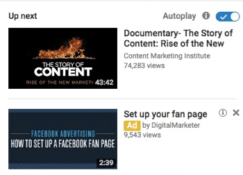 Your YouTube ad as a sponsored video.