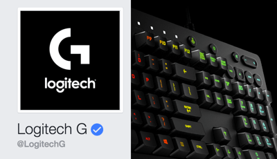 The blue verified badge on Logitech's Facebook page helps build trust with page visitors.