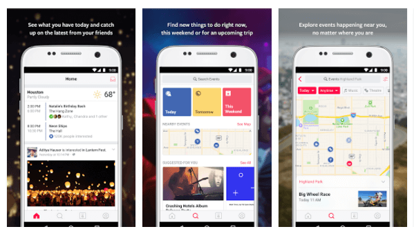 Facebook's standalone Events from Facebook app, which was introduced on iOS earlier this year, has been released to Android.