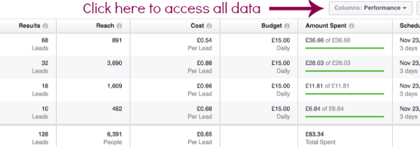 These are typical results from website conversion ads.