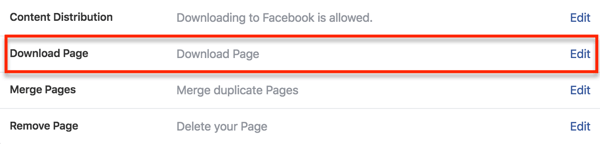 Find the option to download your page data in your Facebook settings.