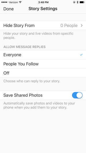 Check your Instagram Story settings before you go live.