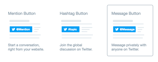 Add a Twitter Message button to your website.
