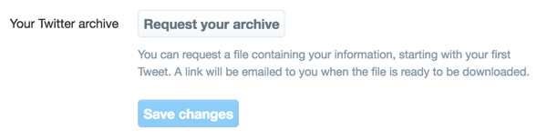 Click Request Your Archive.