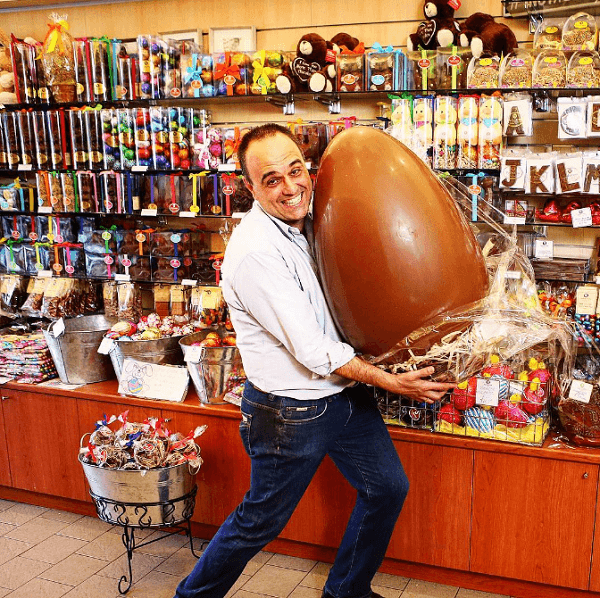 John Kapos created a Snapchat, inspired by a large chocolate Easter egg.