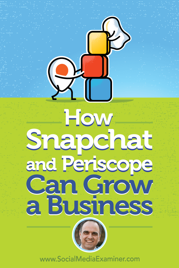 How Snapchat and Periscope Can Grow a Business featuring insights from John Kapos on the Social Media Marketing Podcast.