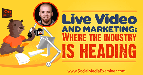 Live Video and Marketing: Where the Industry Is Heading featuring insights from Brian Fanzo on the Social Media Marketing Podcast.
