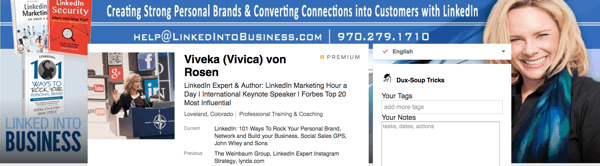 Check that your LinkedIn background image matches the rest of your branding.