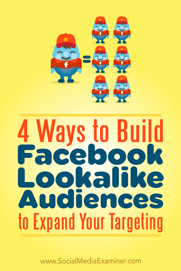 4 Ways to Build Facebook Lookalike Audiences to Expand Your Targeting by Charlie Lawrance on Social Media Examiner.