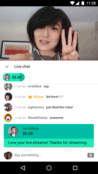 YouTube introduced Super Chat, its latest tool for fans and creators to connect with one another during live streams.