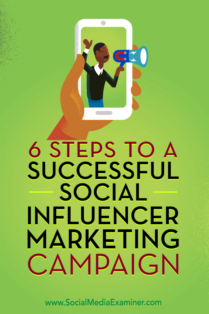 6 Steps to a Successful Social Influencer Marketing Campaign by Juliet Carnoy on Social Media Examiner.