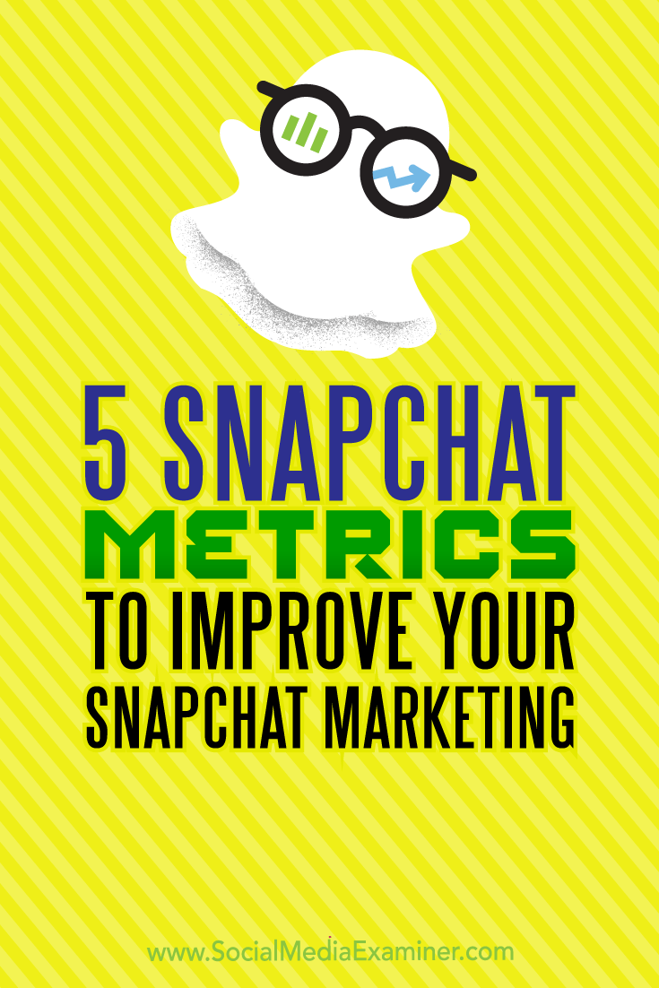 5 Snapchat Metrics to Improve Your Snapchat Marketing by Sweta Patel on Social Media Examiner.