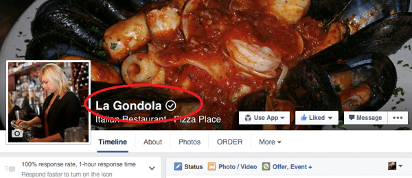 Your Facebook page should now have a gray check mark, signifying it has been verified.