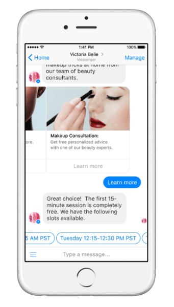 Facebook Messenger provides defined engagement models including time-based criteria for responses and standards for subscriptions.