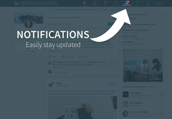 LinkedIn published a quick overview on how to navigate the new Notification tab rolling out with the desktop redesign and announced that users settings for this feature are coming soon.