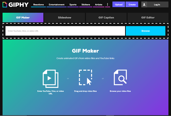 Search for or create your own GIFs with Giphy.