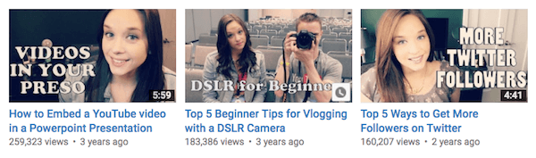 Create valuable content for your vlogs and then use them to showcase your expertise.