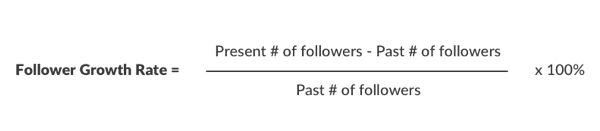 Use this formula to calculate your follower growth rate on Instagram.